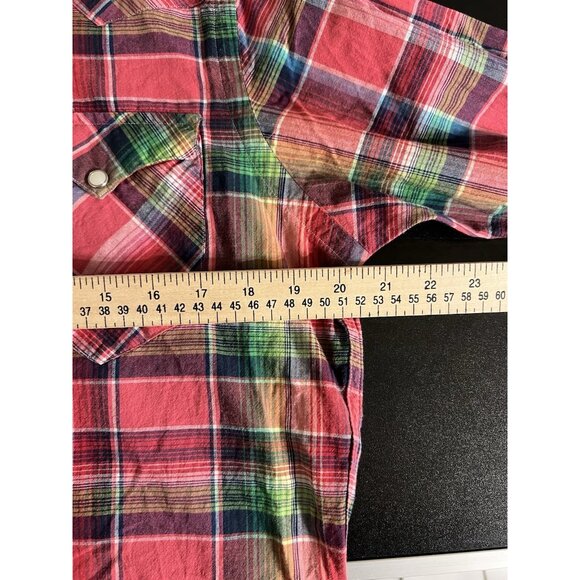 Polo Ralph Lauren Western Flannel Pearl Snap Shirt Men's Medium Multicolor Aztec - Picture 11 of 14